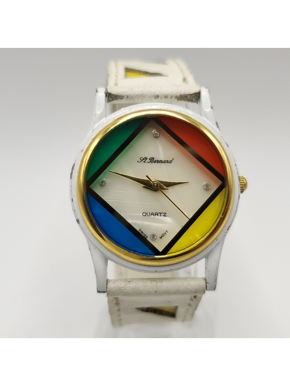 St. Bernard Quartz Colorful Womens Watch 33mm New Battery